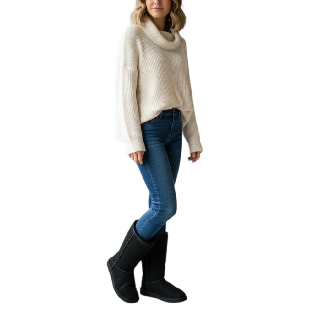 UGG Classic Tall Women’s Black 4 Winter Boot Cozy Shearling